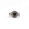 High Quality Natural Emerald Gemstone Ring, 925 Sterling Silver Handmade Round Boho Silver Ring For Wholesale Suppliers