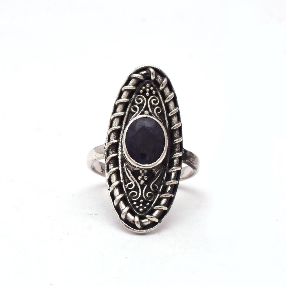 Exquisite Natural Blue Sapphire Gemstone rings 925 Sterling Silver, Blue Gemstone For Suppliers & Manufacturer