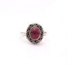 Designer Ring Red Garnet Gemstone Ring 925 Sterling Silver, Handmade Oval Shape Boho Silver Ring Jewelry For Wholesale Suppliers