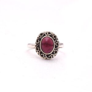 Designer Ring Red Garnet Gemstone Ring 925 Sterling Silver, Handmade Oval Shape Boho Silver Ring Jewelry For Wholesale Suppliers