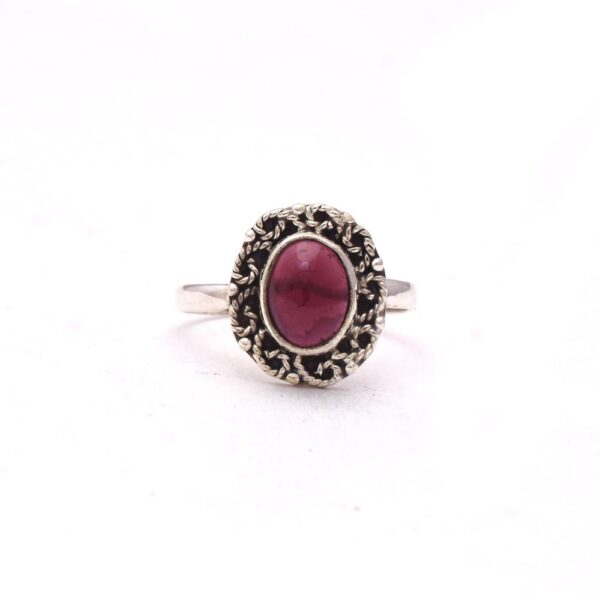 Designer Ring Red Garnet Gemstone Ring 925 Sterling Silver, Handmade Oval Shape Boho Silver Ring Jewelry For Wholesale Suppliers