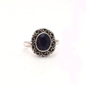Blue Sapphire Boho Ring