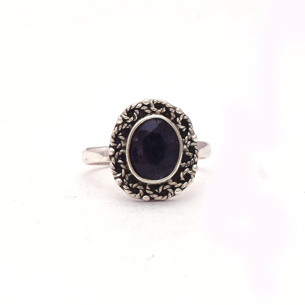 Blue Sapphire Boho Ring