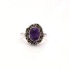 Top Quality Natural Amethyst Gemstone Ring 925 Sterling Silver, Bezel Handmade Boho Style Gemstone Ring For Wholesaler Suppliers