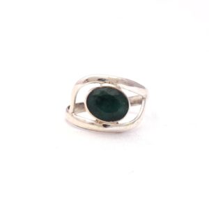 Exquisite Natural Emerald Gemstone Ring/925 Sterling Silver Beautiful Green Gemstone Designer Ring Jewelry For Wholesaler