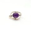 Vintage Natural Purple Amethyst Gemstone 925 Sterling Silver Double Band Rings/Handmade Boho Silver Ring For Wholesale Supplier