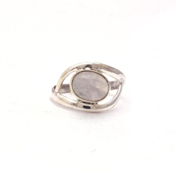 Oval Shape Natural Rainbow Moonstone Gemstone Boho Ring 925 Sterling Silver/Handmade Bezel White Gemstone Ring For Supplies