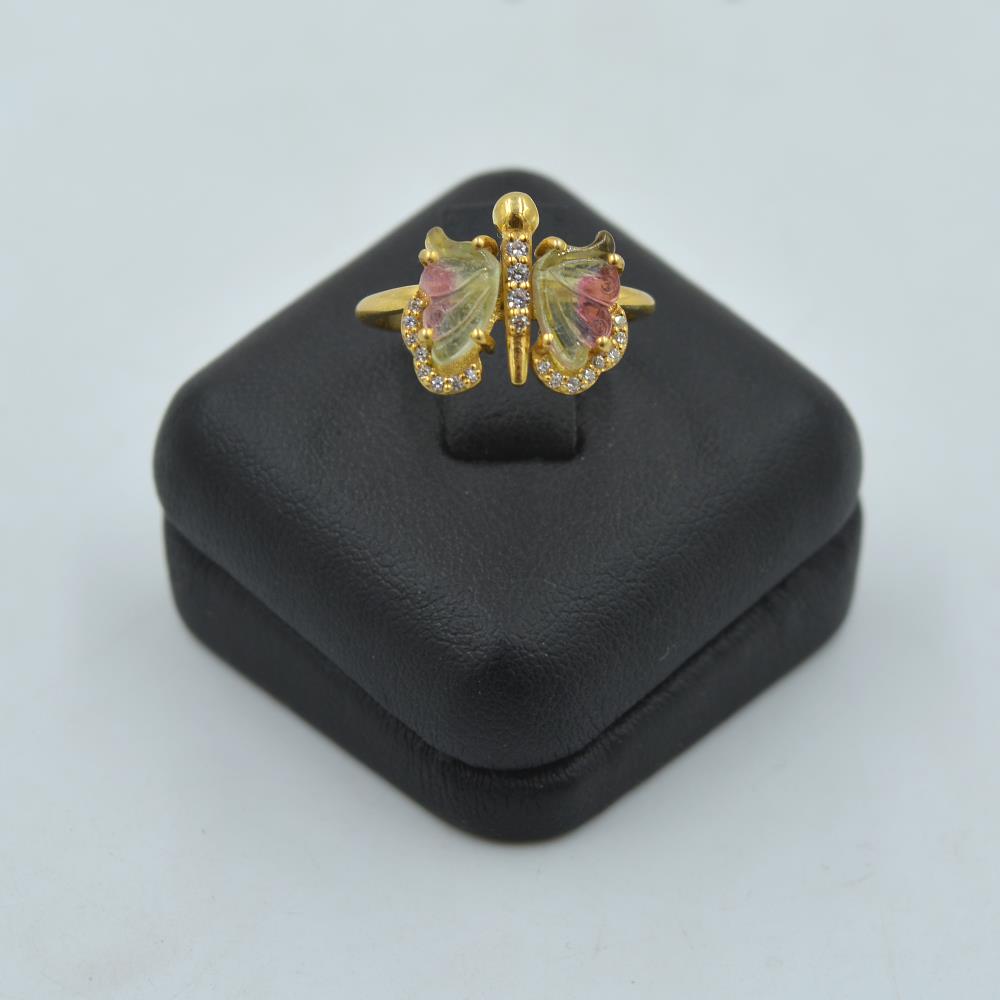 Multi Tourmaline Butterly ring