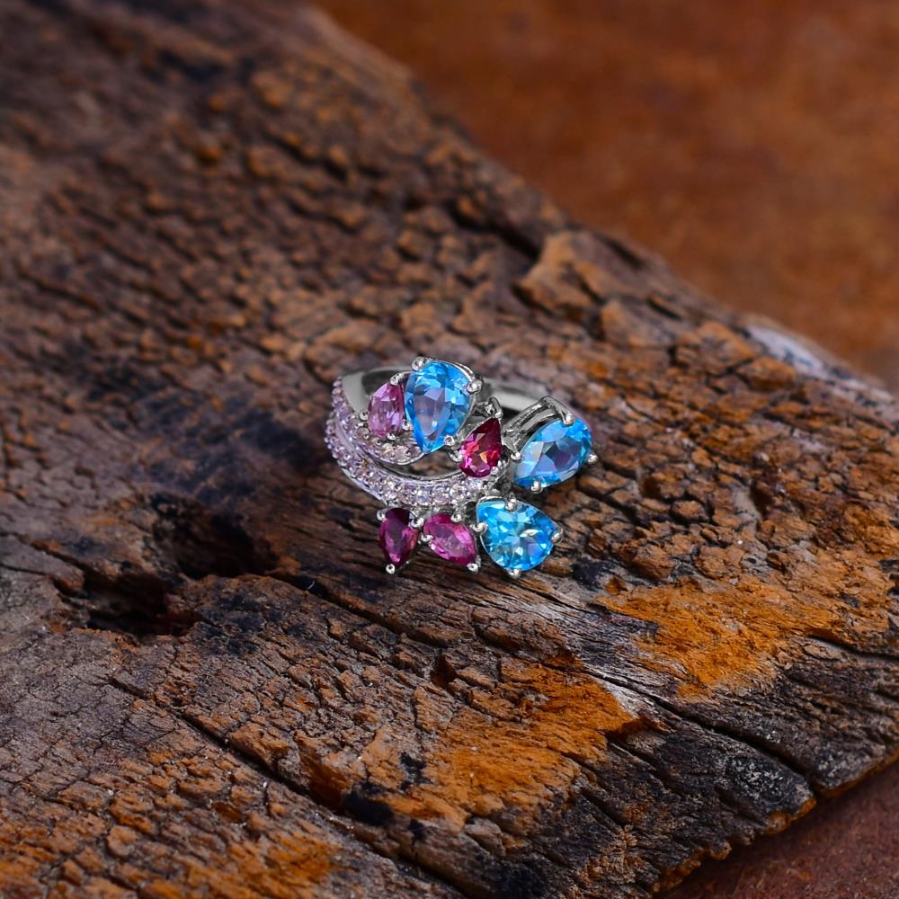 Multi Tourmaline ring