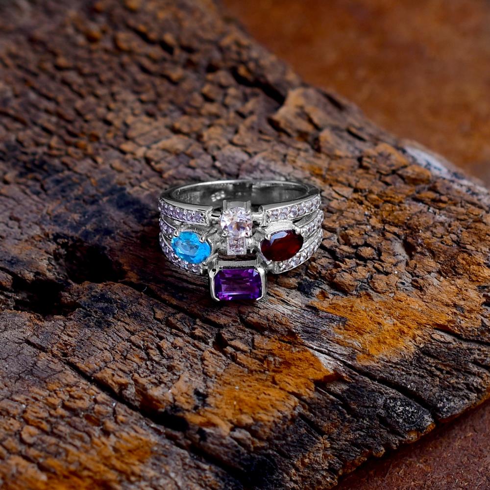 Multi Gemstone Ring