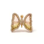Tourmaline Butterfly ring