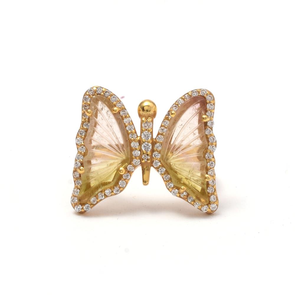 Tourmaline Butterfly ring