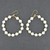 Shell Pearl 10mm Round Dangle Earrings 925 Sterling Silver