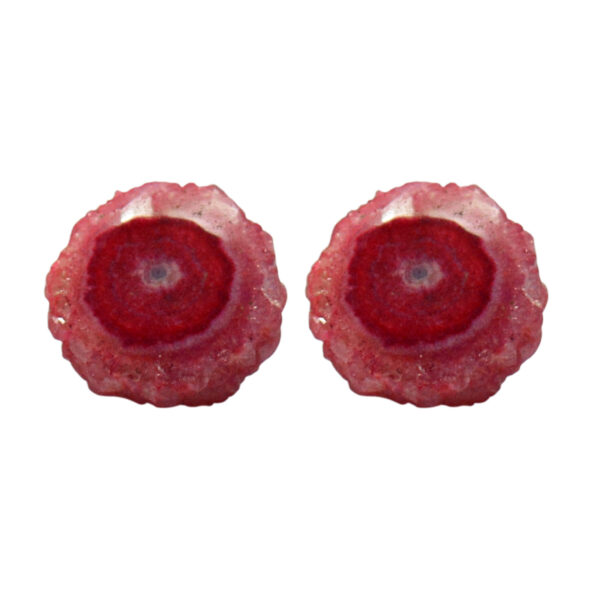 Red Solar Quartz Studs