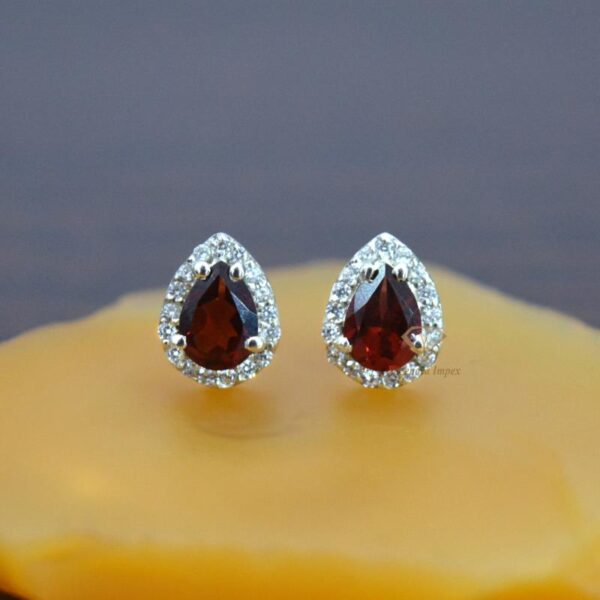 Red Garnet Earring