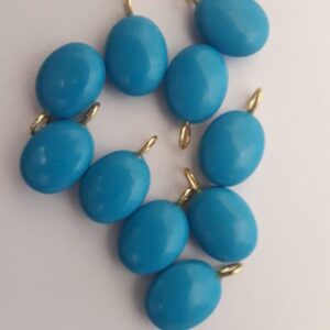 Turquoise Gemstone Pendant Gold Plated Over 925 Sterling Silver