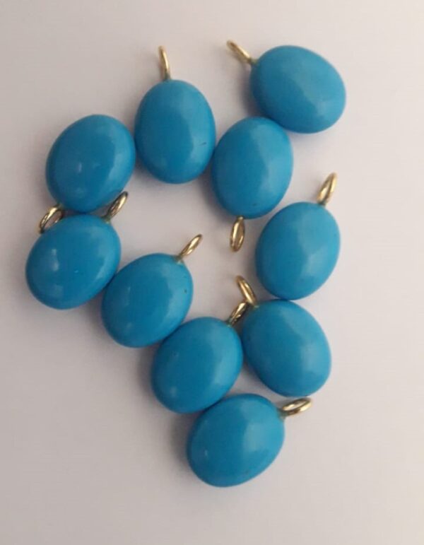 Turquoise Gemstone Pendant Gold Plated Over 925 Sterling Silver