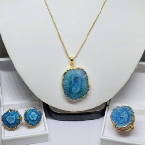 Sky Blue Agate Sliced