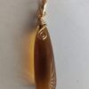 Yellow Quartz Drop Pendant