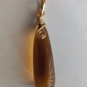 Yellow Quartz Drop Pendant