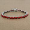 Red Coral Tennis Bracelet