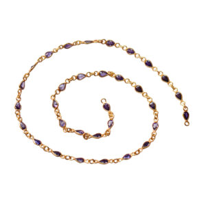 Amethyst CZ Chain 925 Sterling Silver