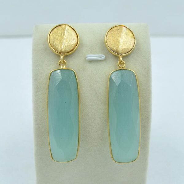 Aqua Chalcedony Earrings