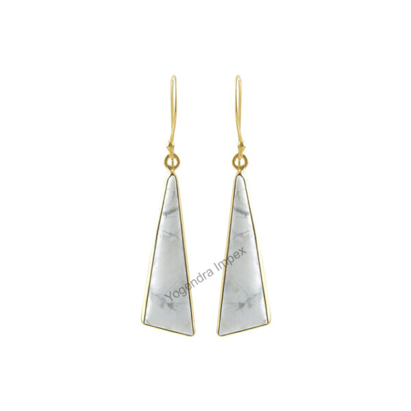 White Howlite Earrings