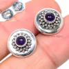 Purple Amethyst Gemstone Drop Earrings/ 925 Solid Sterling Silver Jewelry New Arrival Amethyst Fashion Earrings new style