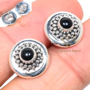 Natural Black Onyx Gemstone Drop & Dangle Earrings, 925 Solid Sterling Silver Jewelry Earrings Beautiful black onyx earrings