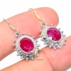 handmade Red Ruby Gemstone Drop & Dangle Earrings/ 925 Solid Sterling Silver Jewelry Earrings Wedding Long dangle earrings