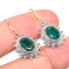 Best Selling Natural Handmade Emerald Gemstone 925 Solid Sterling Silver Jewelry Fashion Earrings