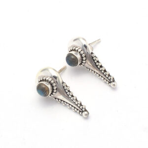 Labradorite gemstone earrings bohemian style Labradorite gemstone design dangle stud earrings for women earring
