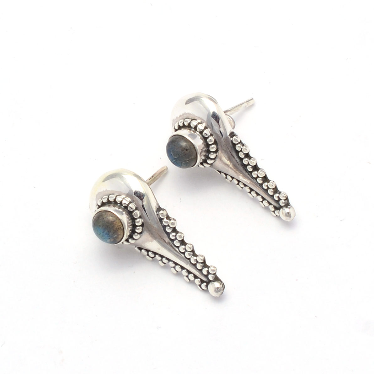 Labradorite gemstone earrings bohemian style Labradorite gemstone design dangle stud earrings for women earring