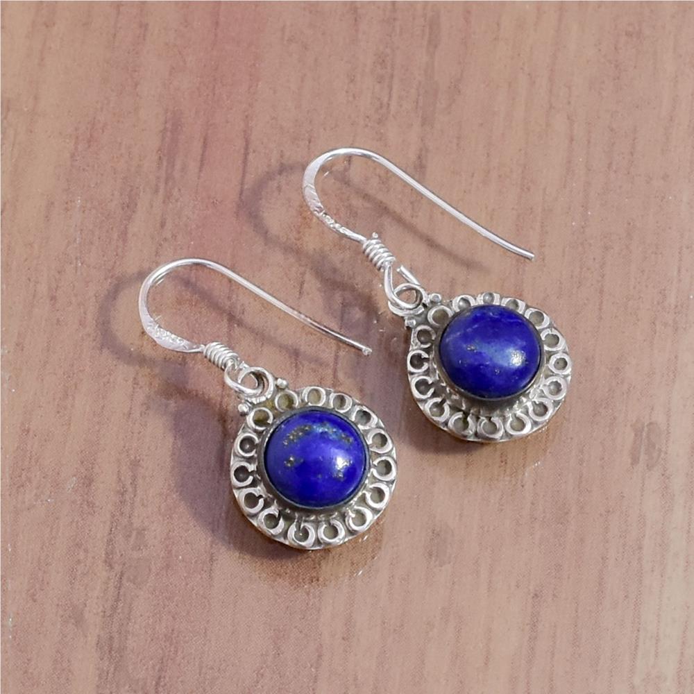 2023 Wholesale Chunky vintage earring women earring jewelry statement fashion jewelry Lapis Lazuli earrings new design for her