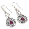 925 solid Sterling Silver Earring Ruby Gemstone Fancy Latest Designed Premium Quality Earring For Wholesale