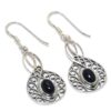 Natural Black Onyx drop 925 Sterling Silver Earring birthstone Stud Classic Women Earrings Handmade Black Onyx Boho Earrings