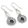 Natural Blue Sapphire oval Cut Gemstone drop & dangle Best Quality 925 Sterling Silver Fashion Jewelry At Factory Cost