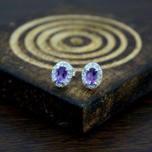 Amethyst Studs Earrings