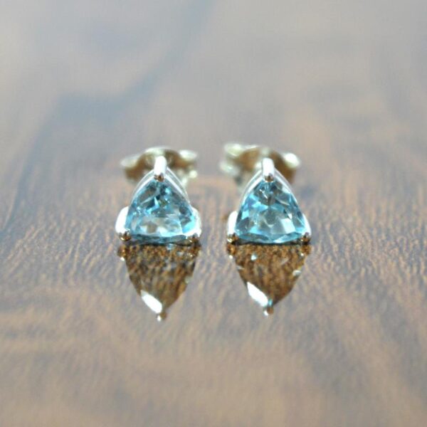 Blue Topaz Studs Earrings