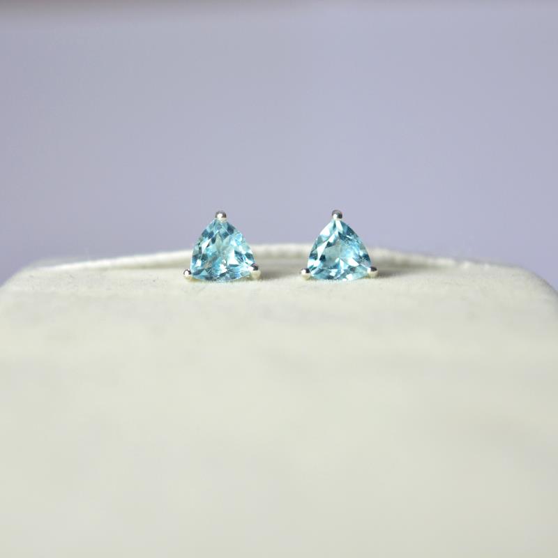 Blue Topaz Studs Earrings