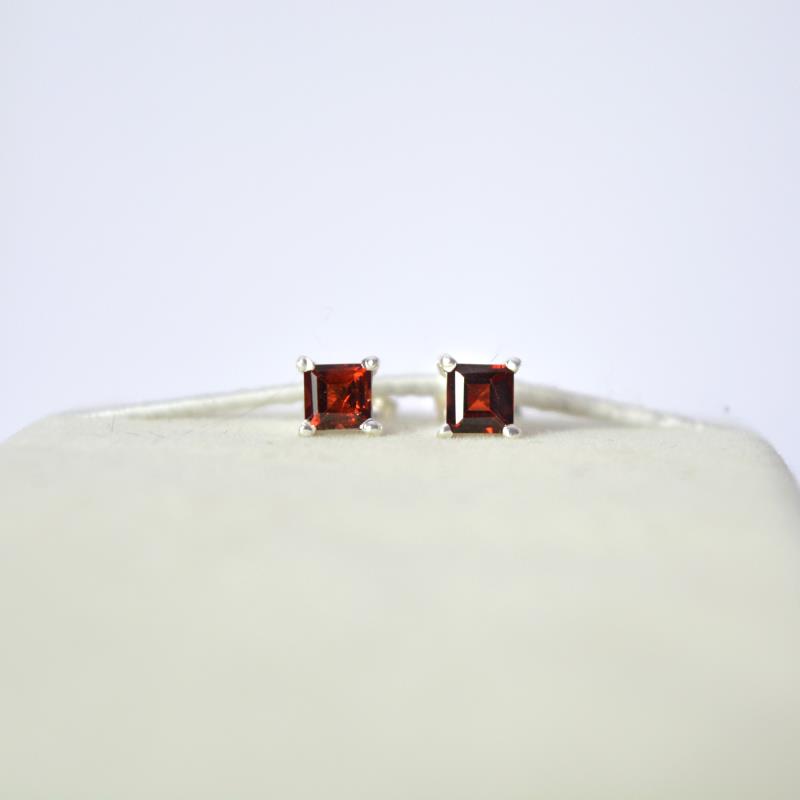 Red Garnet Studs