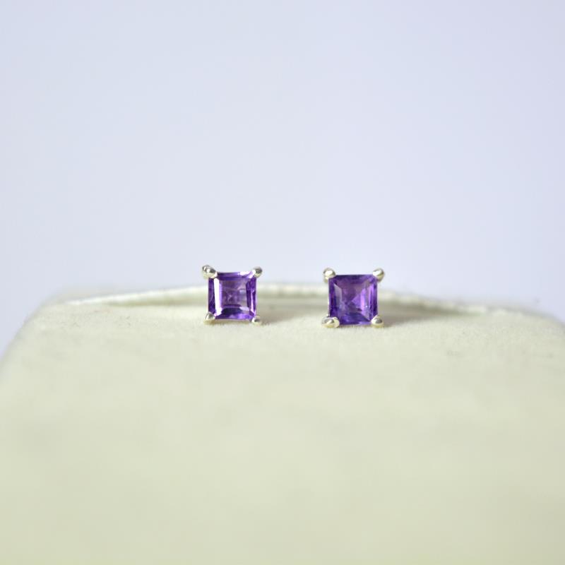 Amethyst Studs Earrings