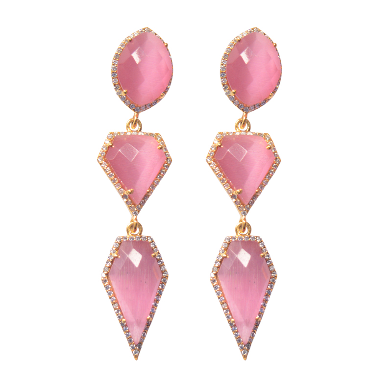Pink Monalisa Earrings