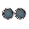 Aqua Chalcedony Studs