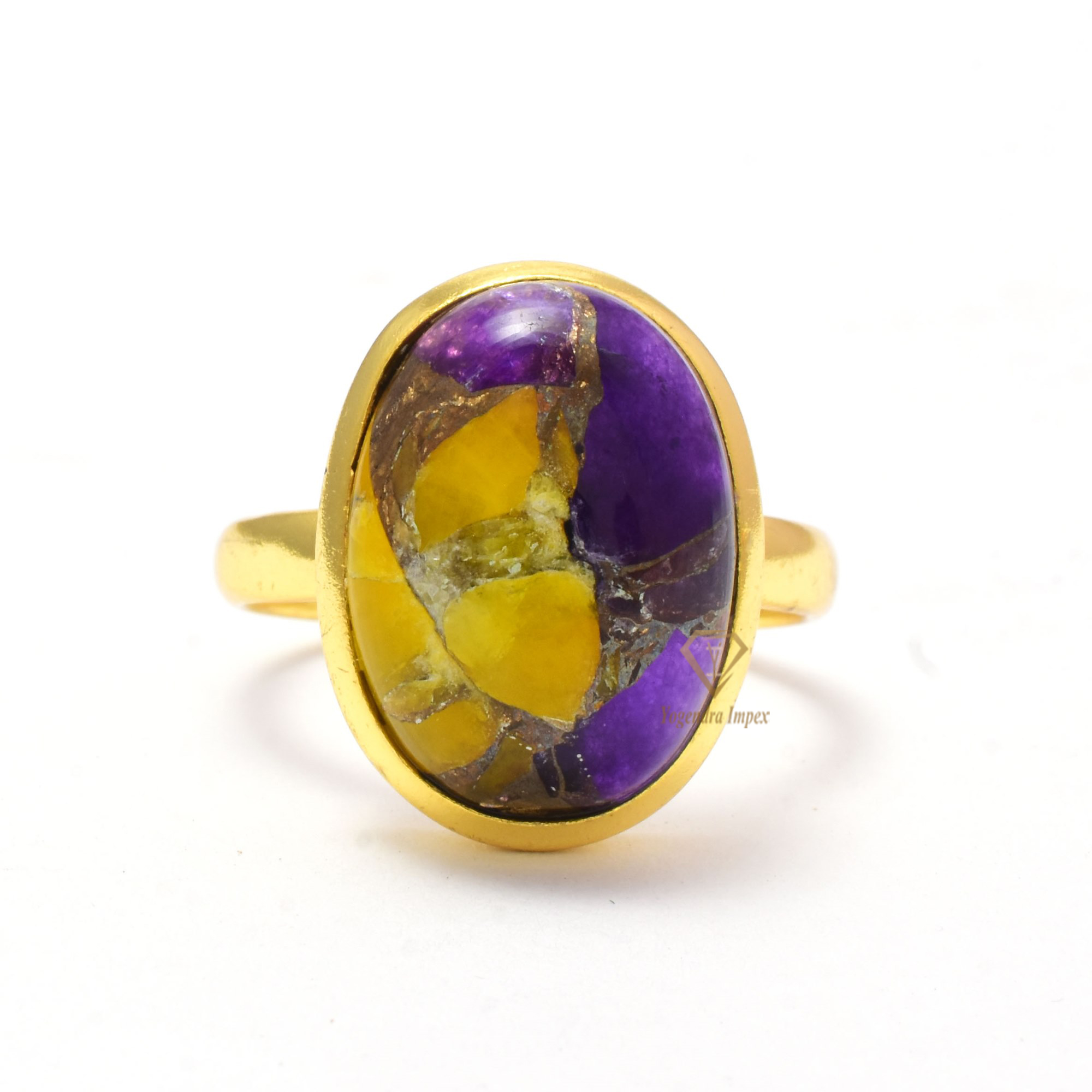 Spiny Zade Amethyst & Citrine Ring