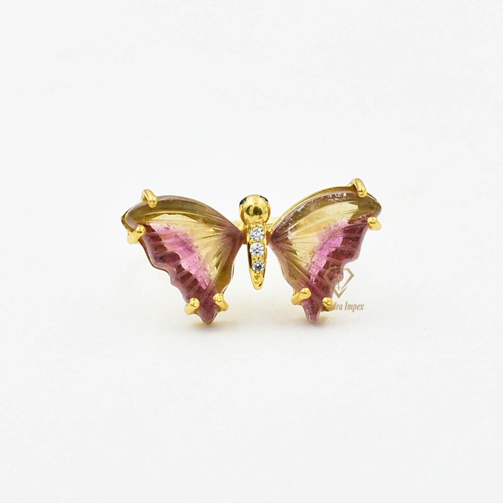 Tourmaline Butterfly ring