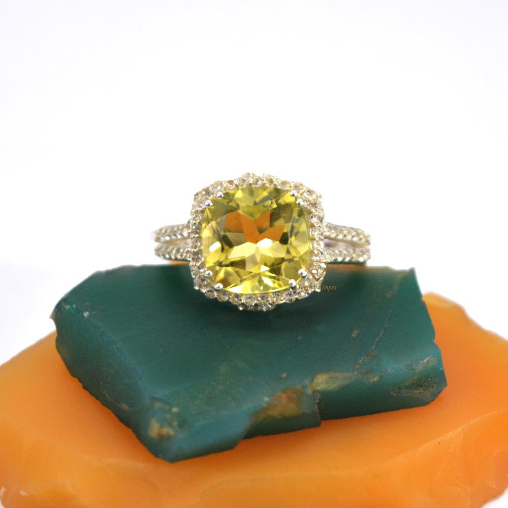 Lemon Quartz Ring