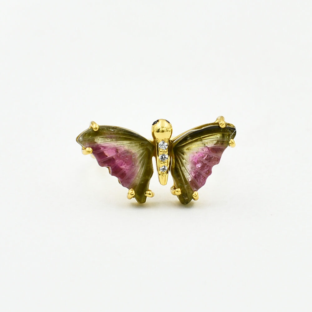 Tourmaline Butterfly ring