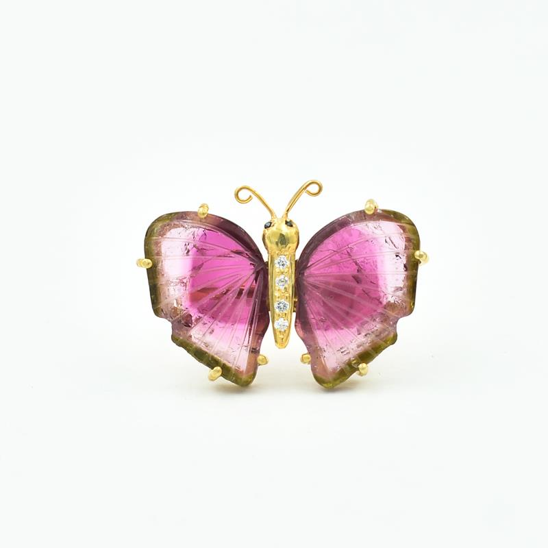Tourmaline Butterfly ring